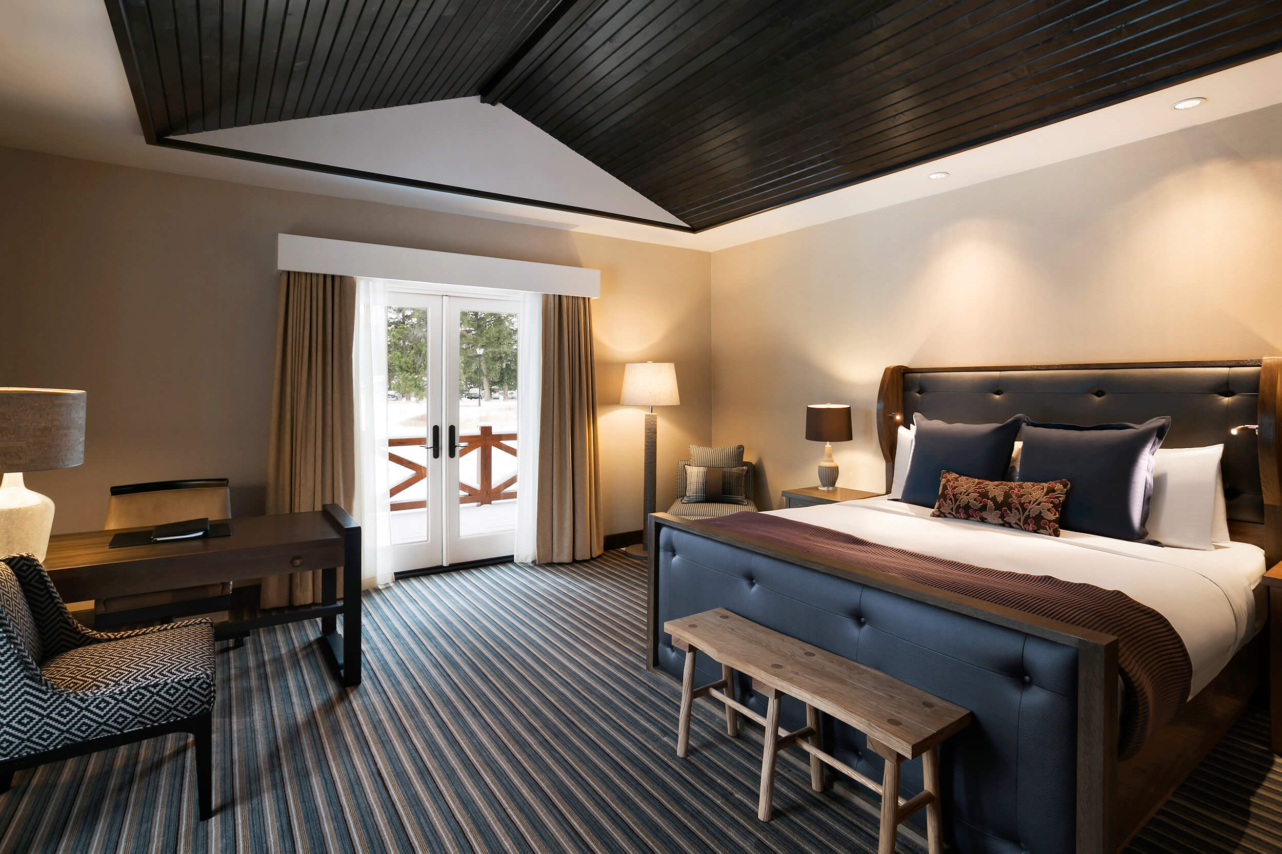 bedroom with balcony