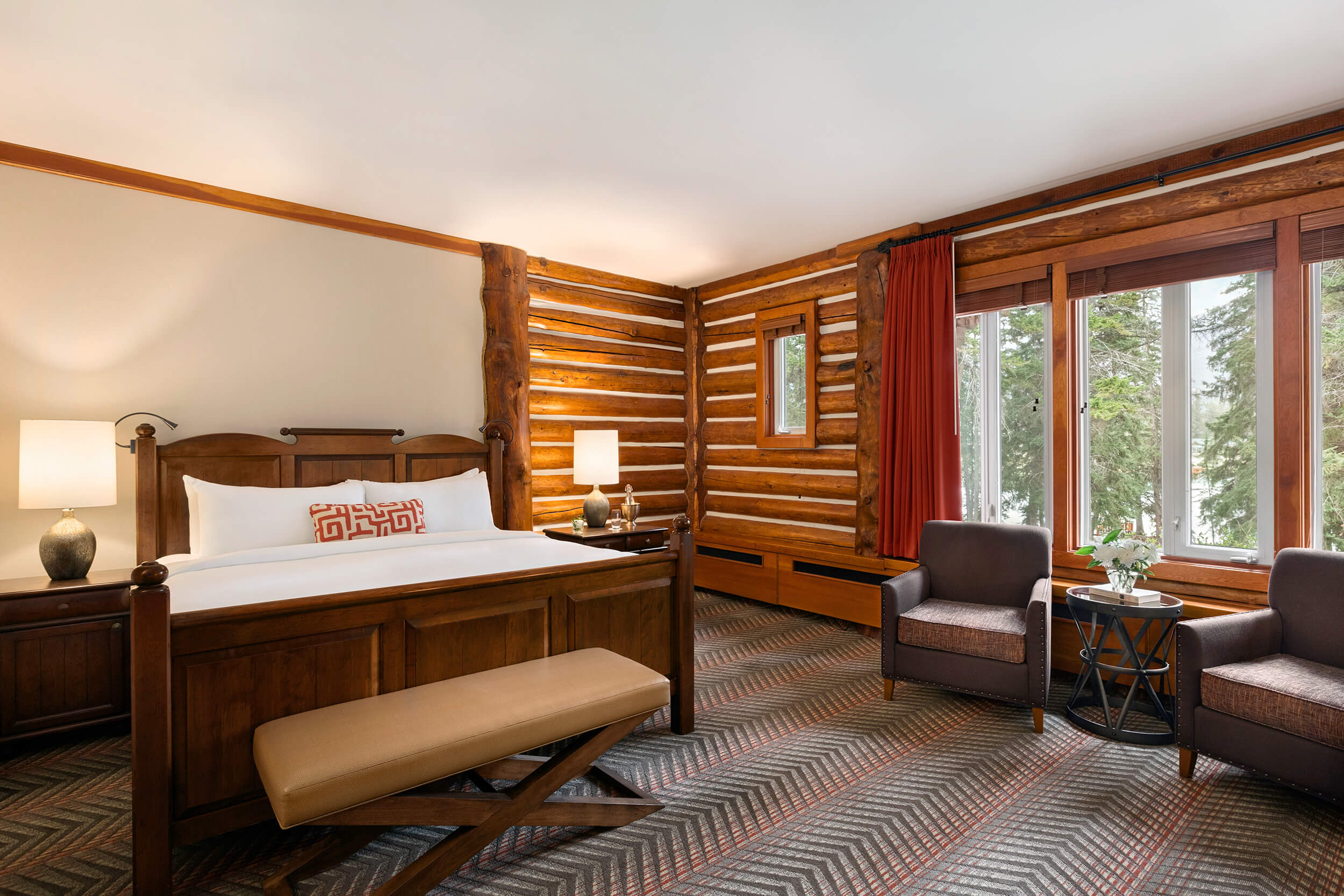 bedroom with two chairs