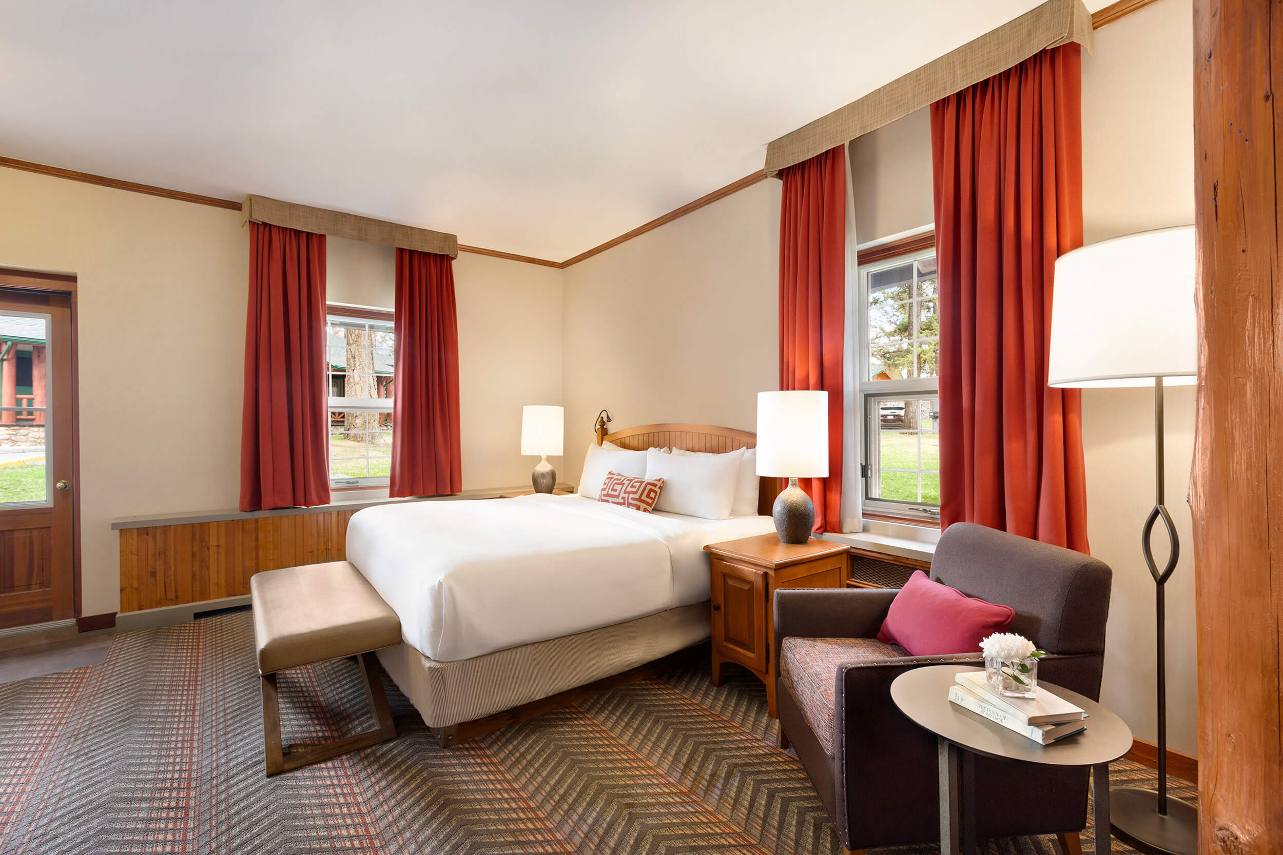 point cabin interior bedroom