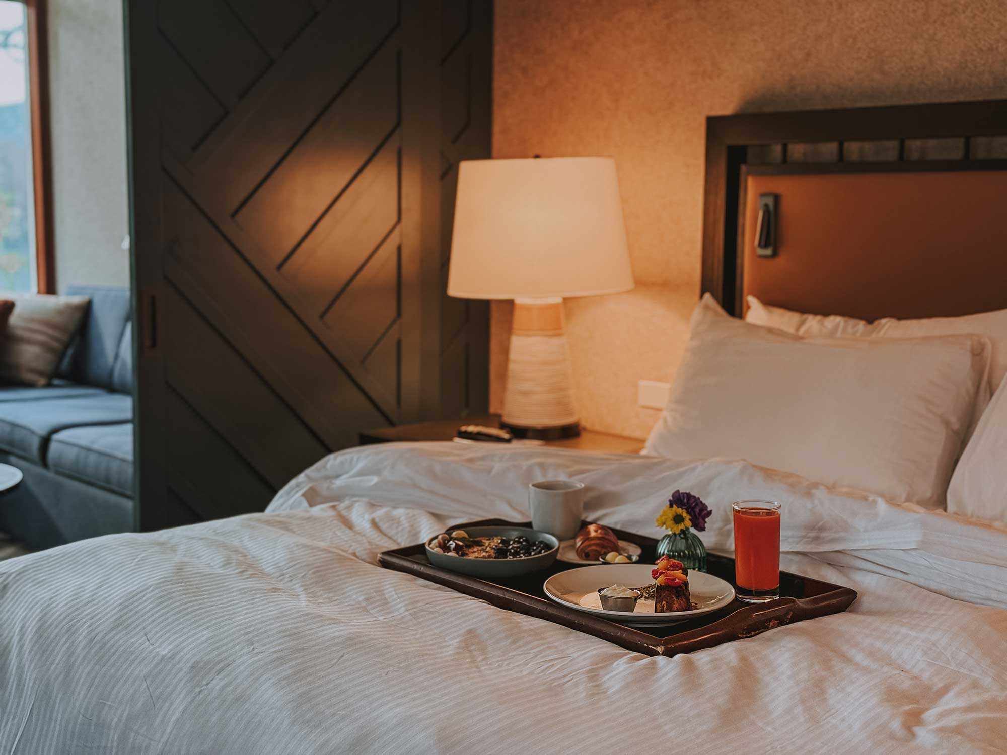 breakfast in bed in jasper alberta