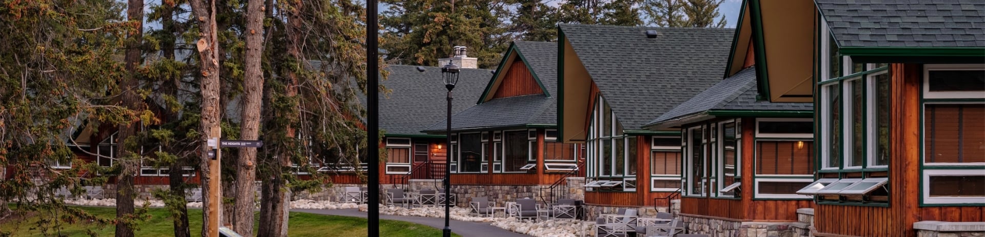 row of cabins jasper park lodge