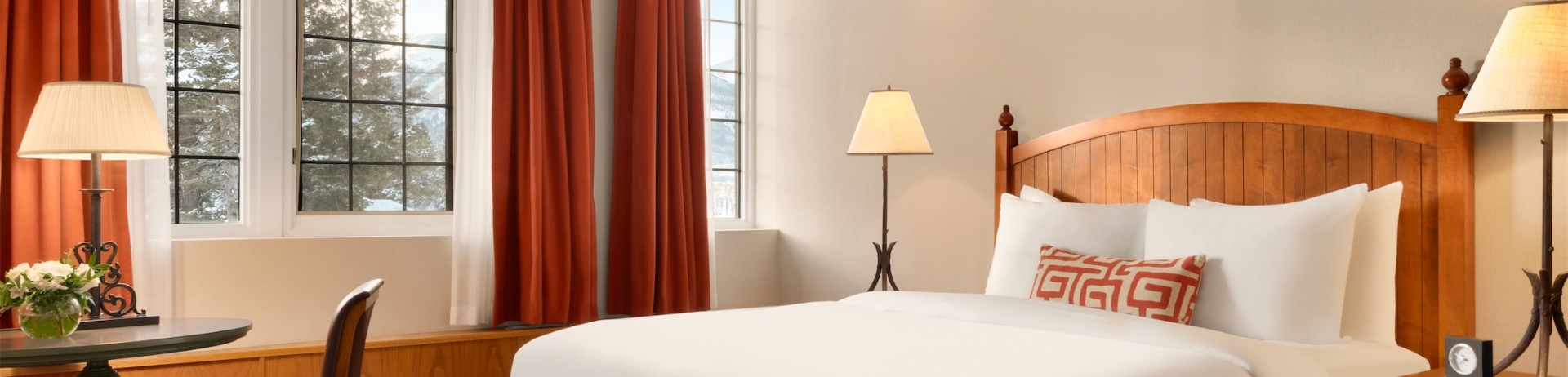 bedroom with small table and chair