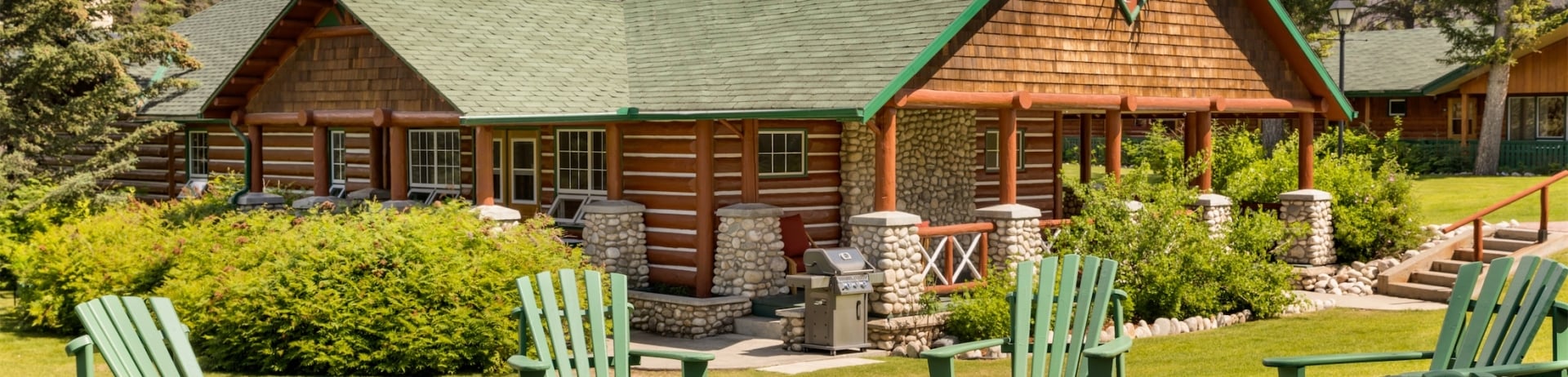 outdoor fireplace at gardeners cabin