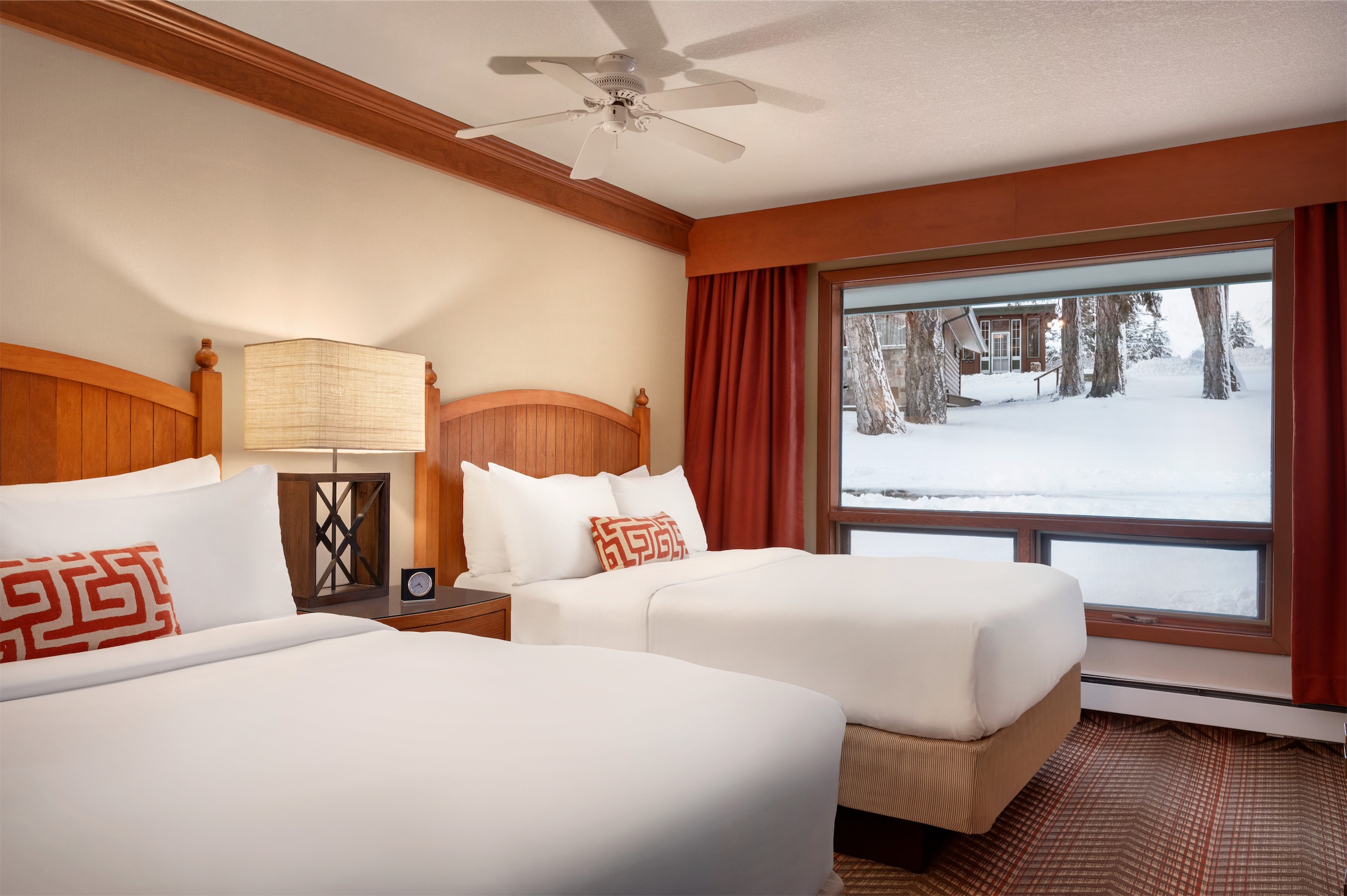 junior suite lakeview fireplace bedroom