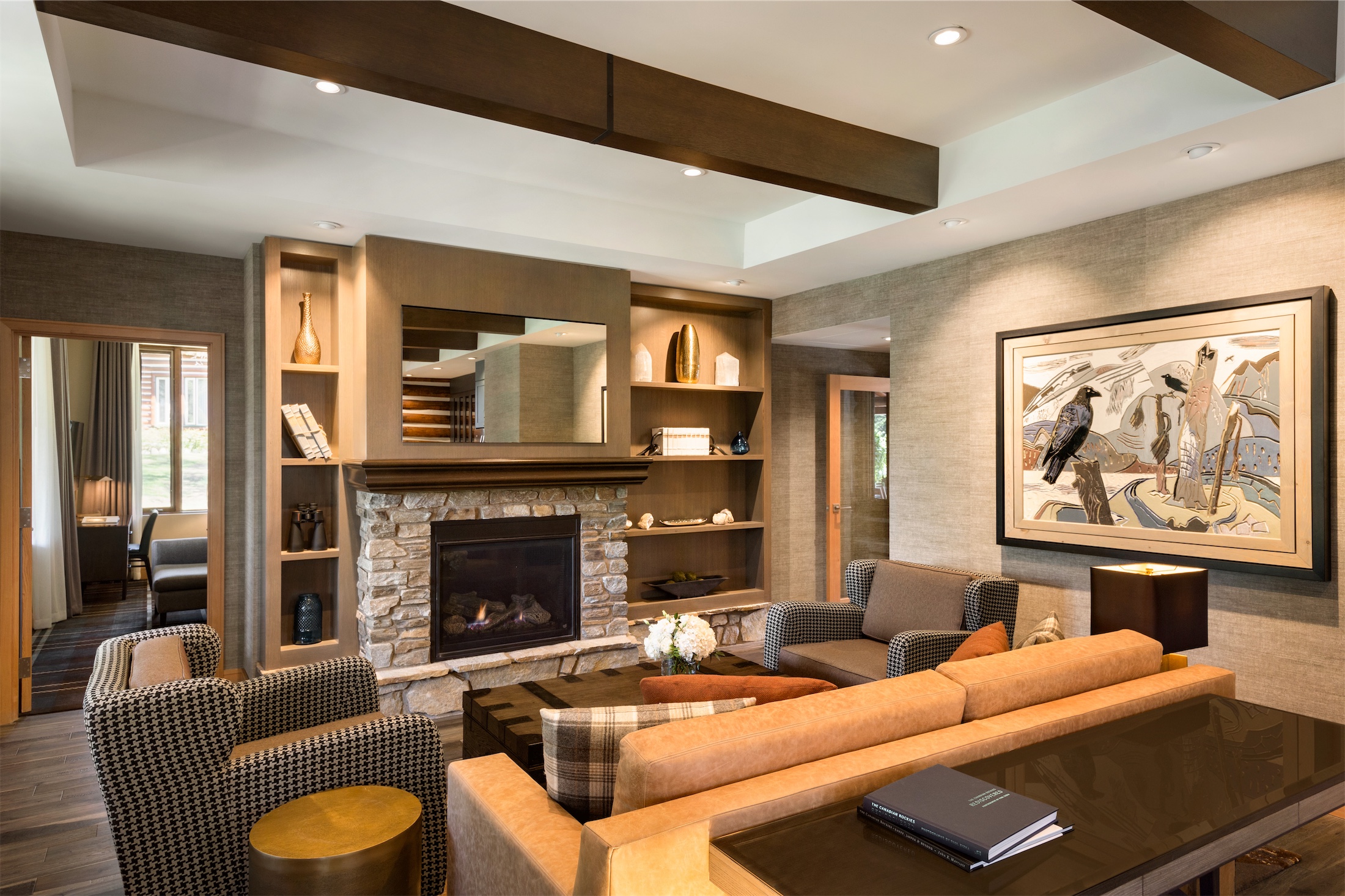 ridgeline cabin living space
