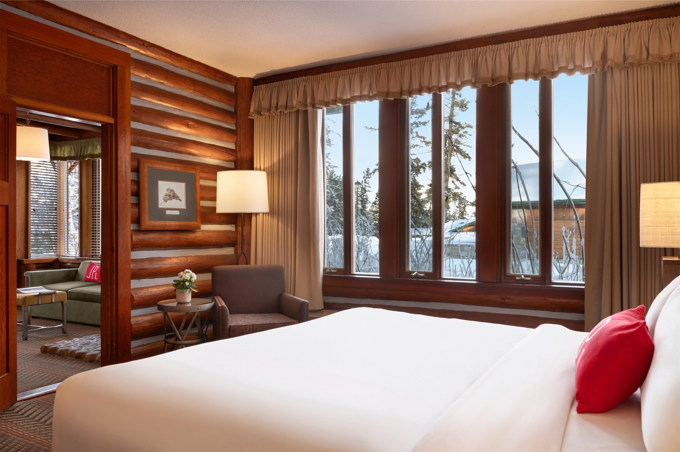 two bedroom suite bedroom to living room