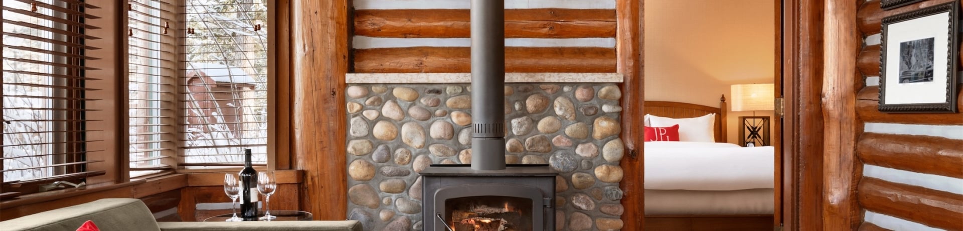 two bedroom suite woodstove fireplace