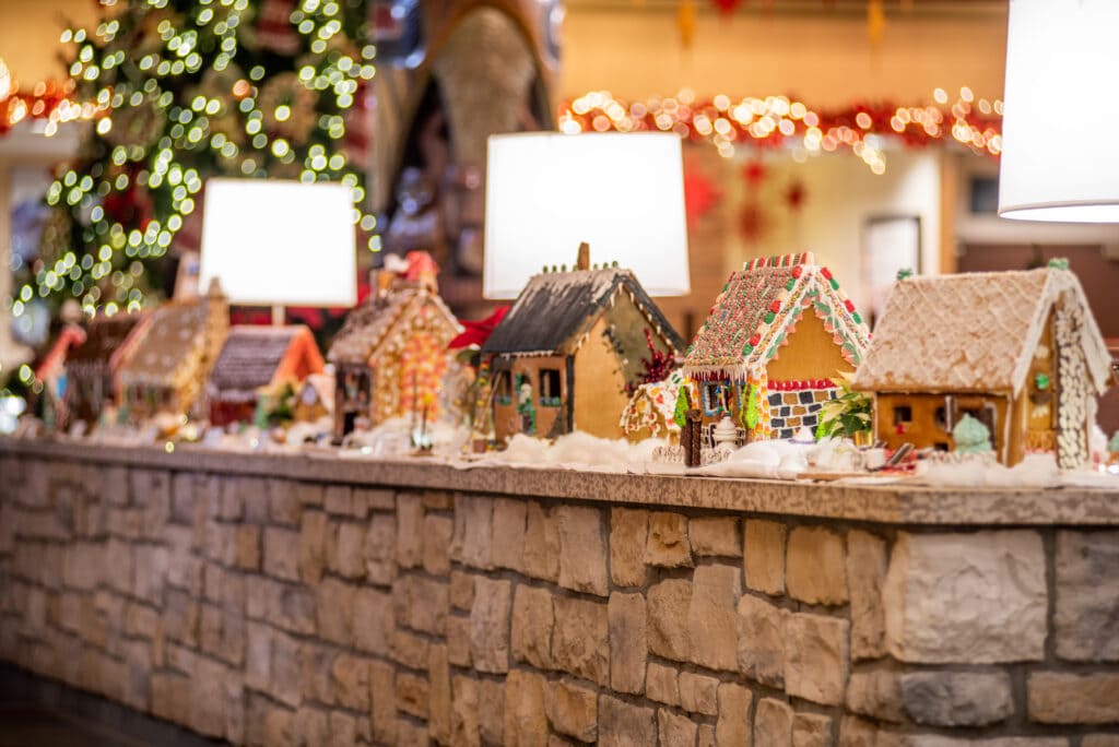 Gingerbread houses on display