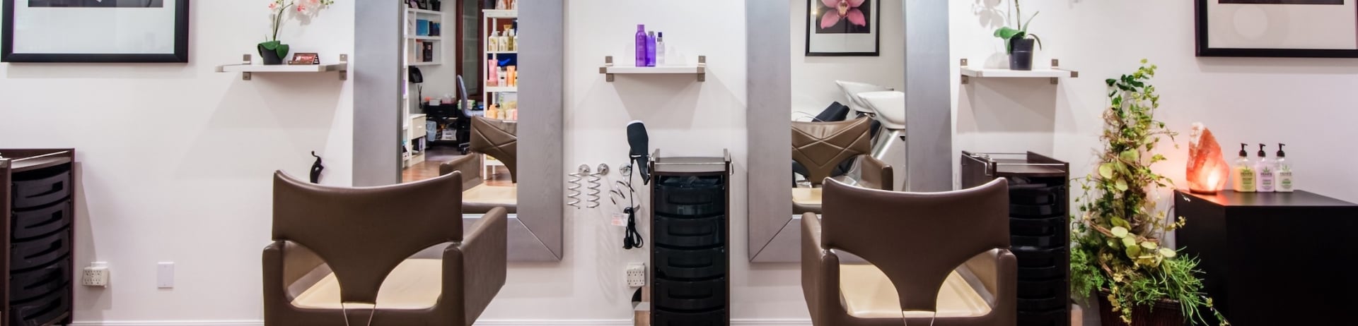 The interior of Wild Orchid hair salon and spa