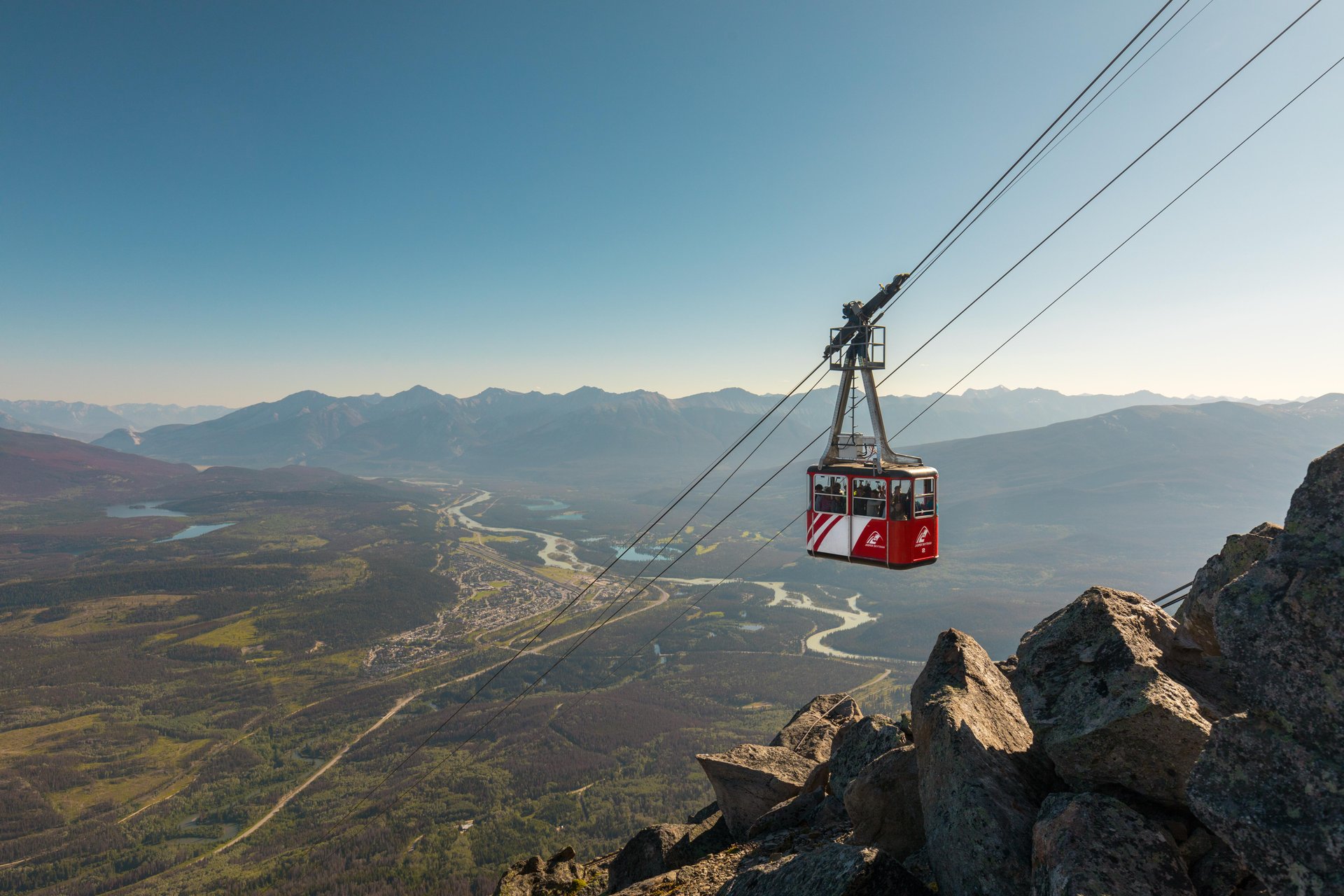 Aerial View of the Jasper Skytram