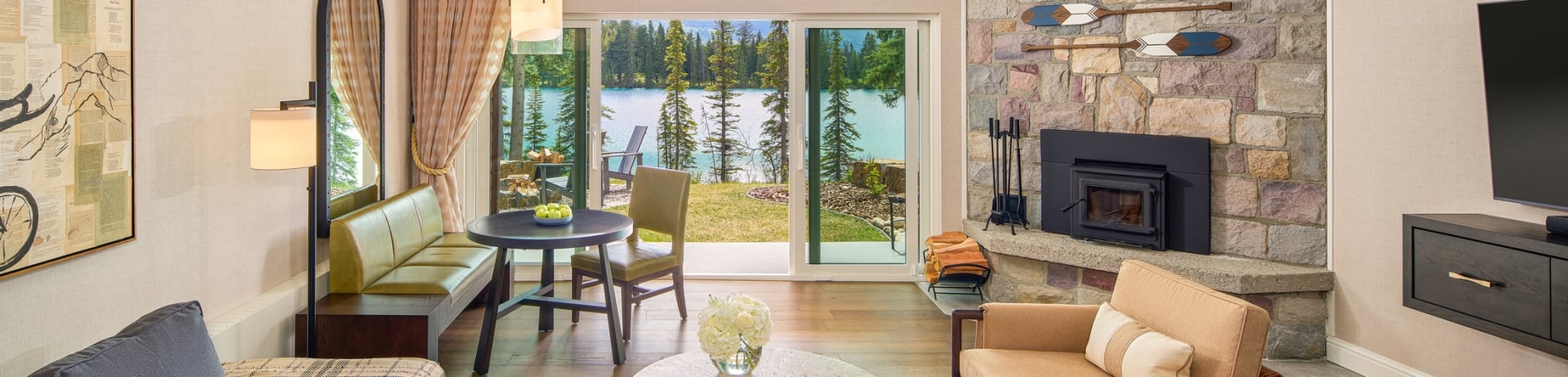 Fairmont Jasper Park Lodge Lake Front Junior Suite Living Room