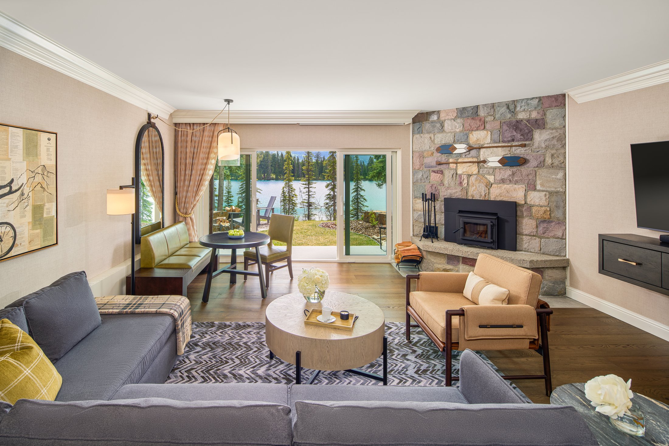 Fairmont Jasper Park Lodge Lake Front Junior Suite Living Room