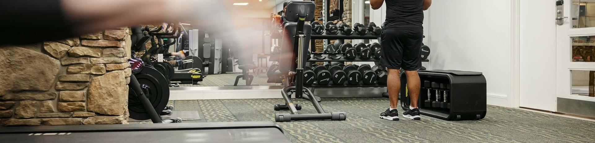 man working out in gym in jasper