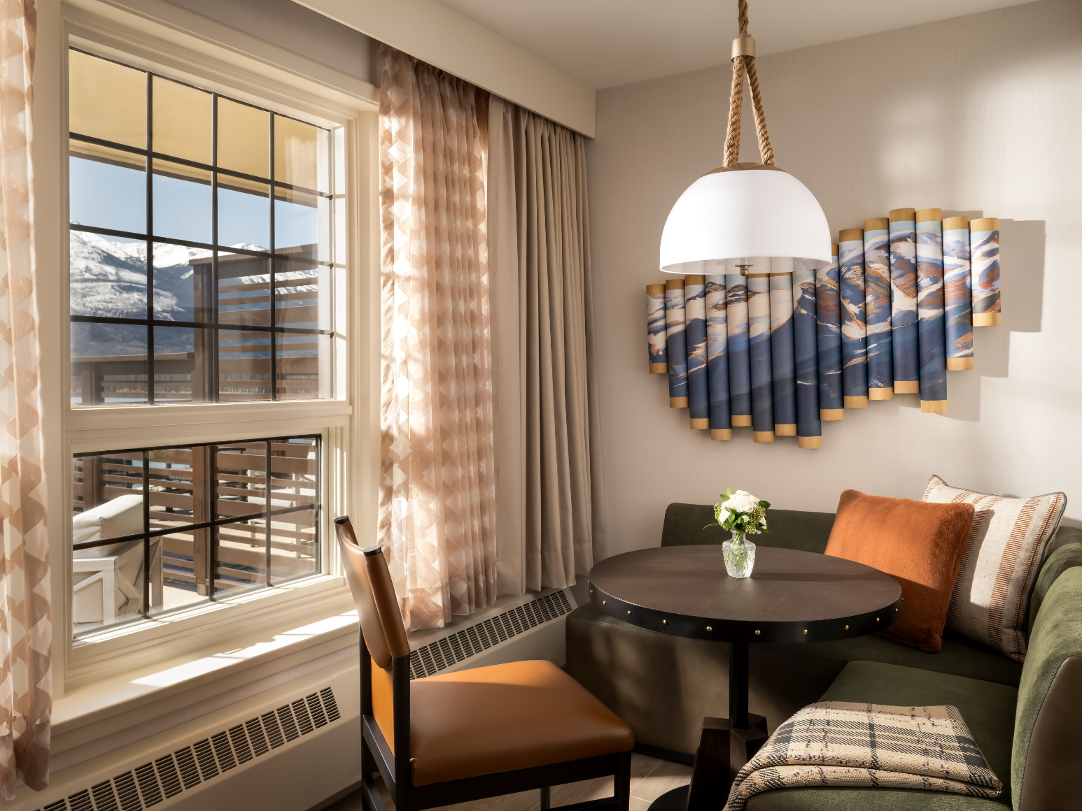 A hotel dining area.