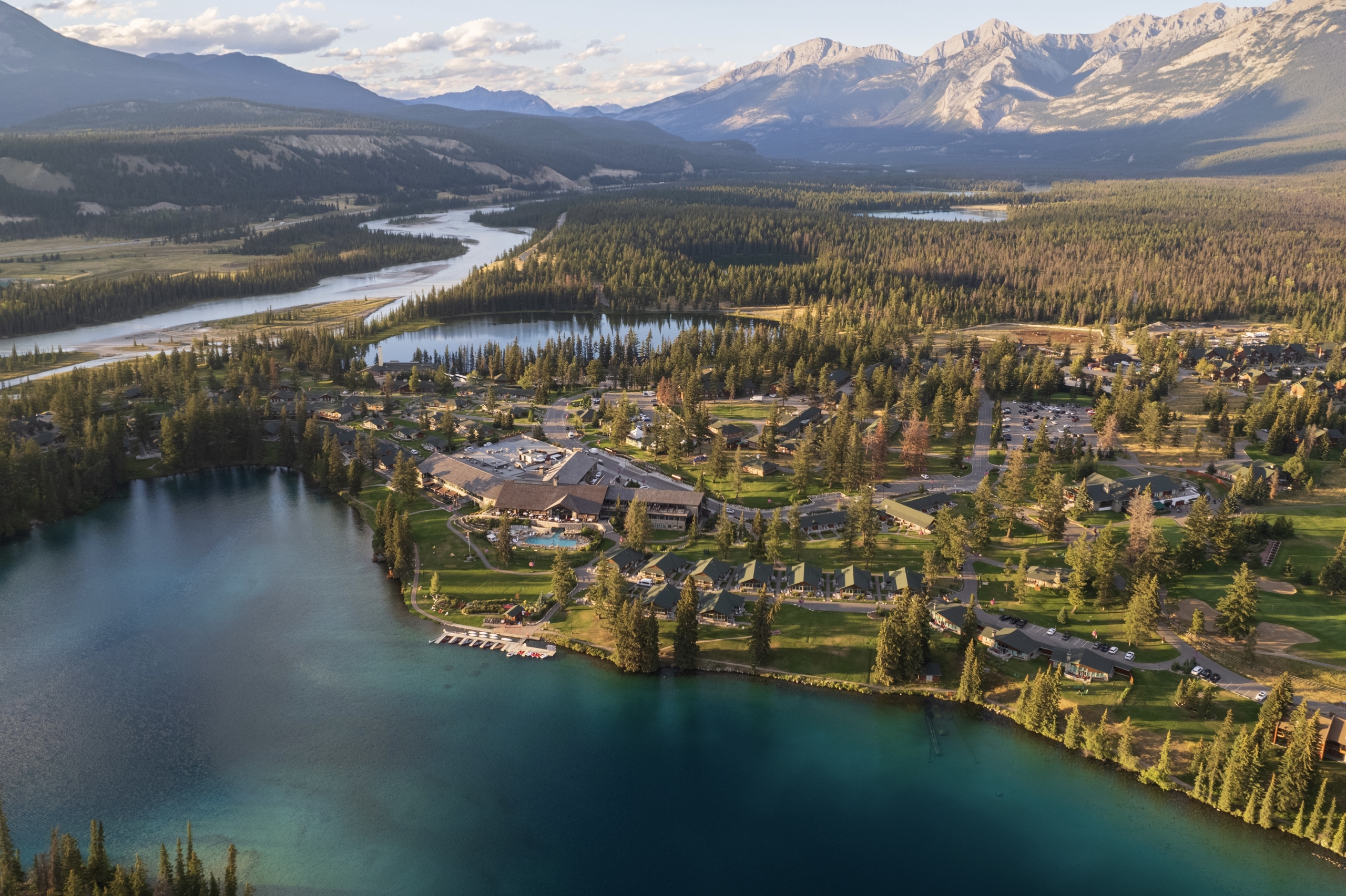 Arial image of Fairmont Jasper Park Lodge