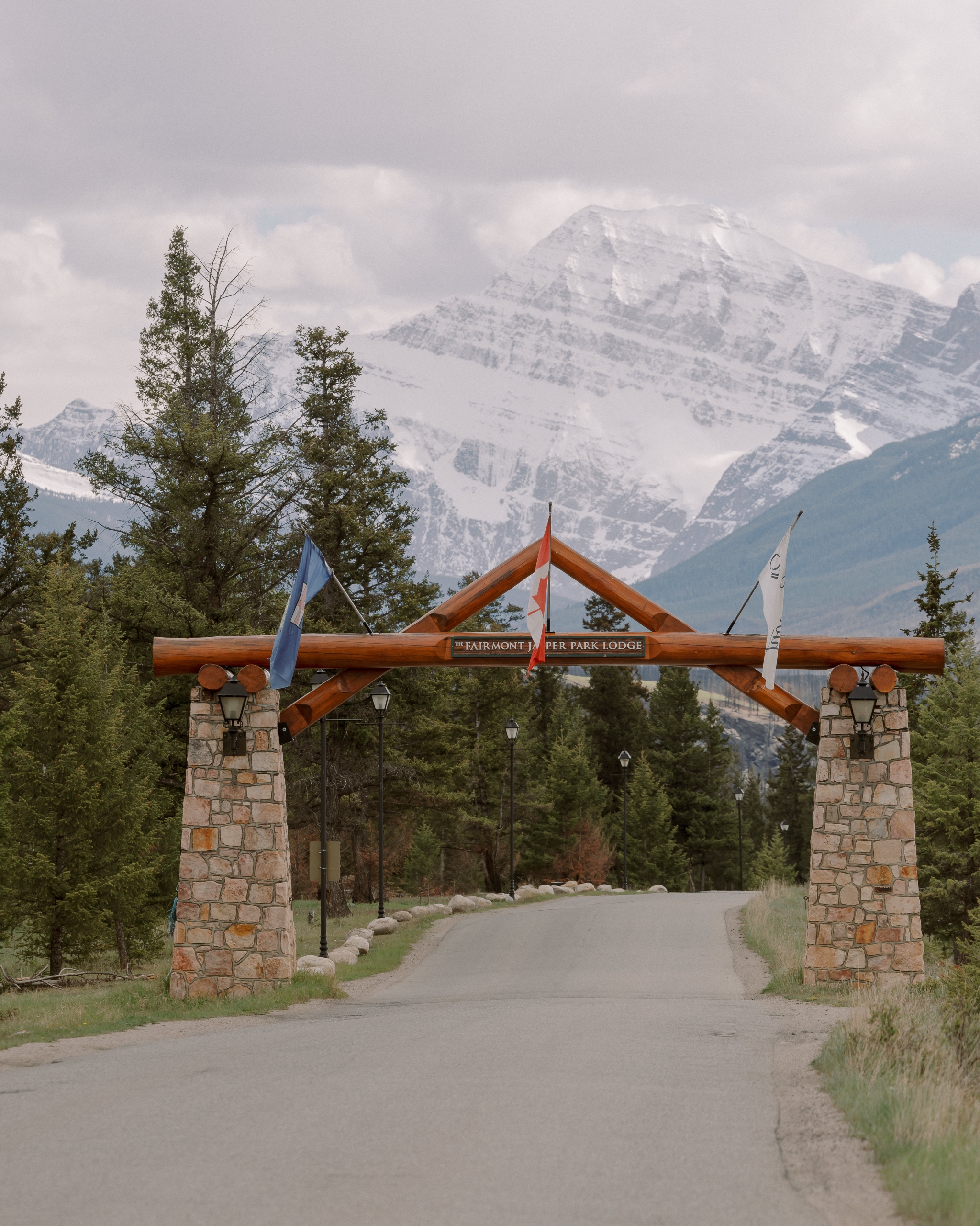 Front entrance of Fairmont Jasper Park Lodge